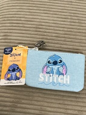 Primark Stitch Kids Light Blue Zip Pouch